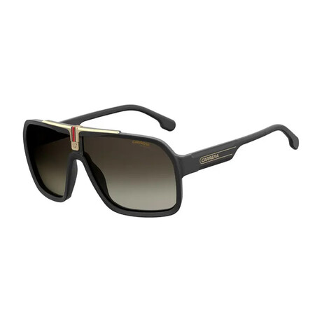 Carrera // Men's Pilot Sunglasses // Black + Brown Shaded