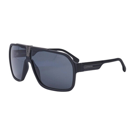 Carrera // Men's Pilot Sunglasses // Matte Black + Gray
