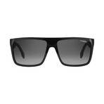 Carrera // Men's Rectangular Sunglasses // Black + Dark Gray SF