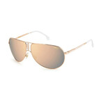 Carrera // Unisex Navigator Sunglasses // Gold Copper + Rose Gold Mirror