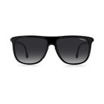 Carrera // Men's Rectangle Polarized Sunglasses // Black + Gray Shaded