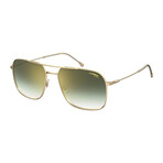 Carrera // Men's Aviator Sunglasses // Gold + Green Shaded Gold Mirror