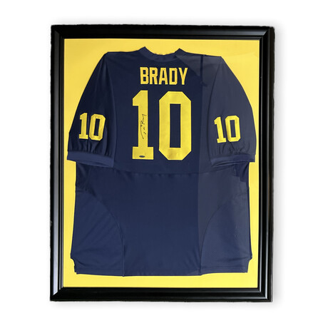 Tom Brady // Michigan Wolverines // Autographed Jersey + Framed