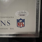 Tom Brady // New England Patriots // Autographed Super Bowl XXXVI Program Collage + Framed