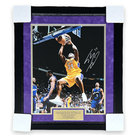 Shaquille O'Neal // Los Angeles Lakers // Signed Photograph + Framed