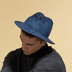 Felt Fedora Hat // Blue (M)