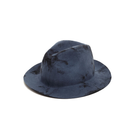 Felt Fedora Hat // Blue (S)