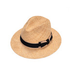 Elegant Straw Fedora Hat // Natural (L)