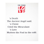 Robert Indiana // The Book of Love Poem (The Word) // 1996