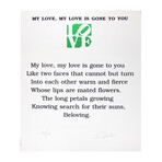 Robert Indiana // The Book of Love Poem (My Love, My Love Is Gone to You) // 1996