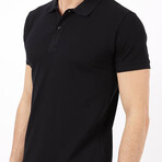 Richard Slim Fit Short Sleeve Polo Shirt // Black (S)