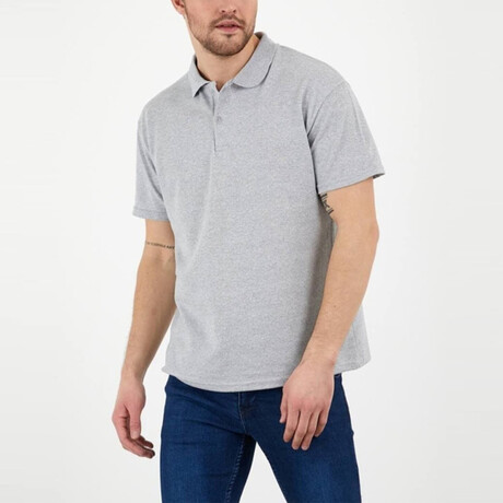 Kevin Slim Fit Short Sleeve Polo Shirt // Gray (S)