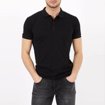 Richard Slim Fit Short Sleeve Polo Shirt // Black (S)