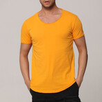 Logan Slim Fit Scoop Neck Short Sleeve T-Shirt // Yellow (S)