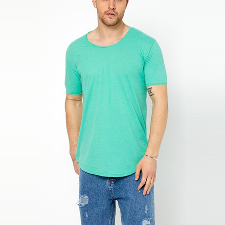 Scott Slim Fit Scoop Neck Short Sleeve T-Shirt // Green (S)