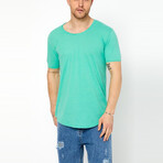 Scott Slim Fit Scoop Neck Short Sleeve T-Shirt // Green (M)