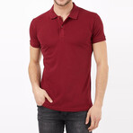 Eric Slim Fit Short Sleeve Polo Shirt // Burgundy (S)