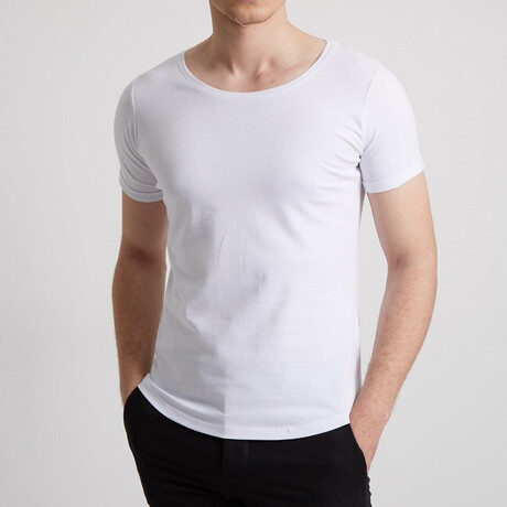 Henry Slim Fit Short Sleeve T-Shirt // White (S)