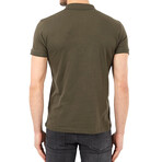 Dustin Slim Fit Short Sleeve Polo Shirt // Olive (XL)