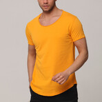 Logan Slim Fit Scoop Neck Short Sleeve T-Shirt // Yellow (S)