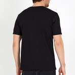 Caleb Slim Fit Short Sleeve T-Shirt // Black (L)