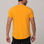 Logan Slim Fit Scoop Neck Short Sleeve T-Shirt // Yellow (S)
