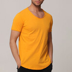Logan Slim Fit Scoop Neck Short Sleeve T-Shirt // Yellow (S)