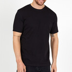 Caleb Slim Fit Short Sleeve T-Shirt // Black (L)