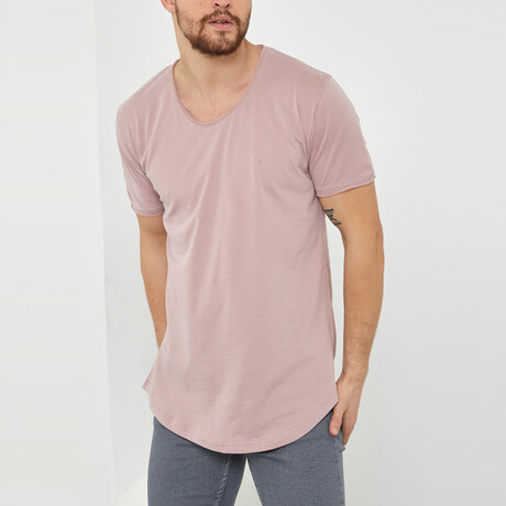 Andy Slim Fit Scoop Neck Short Sleeve T-Shirt // Powder (S)