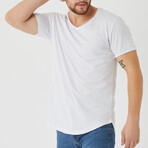 Harry Slim Fit Scoop Neck Short Sleeve T-Shirt // White (S)