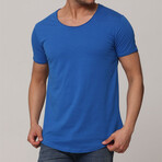 Samuel Slim Fit Scoop Neck Short Sleeve T-Shirt // Sax Blue (L)