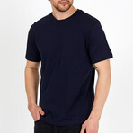 Miles Slim Fit Short Sleeve T-Shirt // Navy (S)