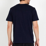 Miles Slim Fit Short Sleeve T-Shirt // Navy (S)