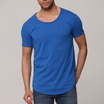 Samuel Slim Fit Scoop Neck Short Sleeve T-Shirt // Sax Blue (L)
