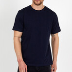 Miles Slim Fit Short Sleeve T-Shirt // Navy (S)