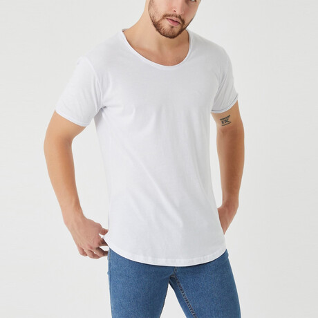 Harry Slim Fit Scoop Neck Short Sleeve T-Shirt // White (S)
