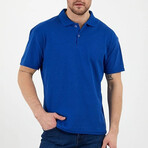 Blake Slim Fit Short Sleeve Polo Shirt // Sax Blue (M)
