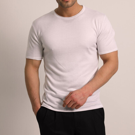 Isaac Slim Fit Short Sleeve T-Shirt // White (S)