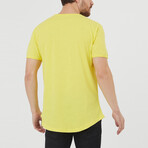 Ryan Slim Fit Scoop Neck Short Sleeve T-Shirt // Yellow (S)