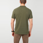Mason Slim Fit Short Sleeve Polo Shirt // Olive (S)