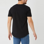 Michael Slim Fit Scoop Neck Short Sleeve T-Shirt // Black (XL)