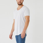 Harry Slim Fit Scoop Neck Short Sleeve T-Shirt // White (S)