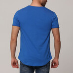 Samuel Slim Fit Scoop Neck Short Sleeve T-Shirt // Sax Blue (L)