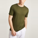 Joseph Slim Fit Short Sleeve T-Shirt // Olive (S)