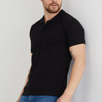 Daniel Slim Fit Short Sleeve Polo Shirt // Black (S)