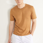 Gabriel Slim Fit Short Sleeve T-Shirt // Taba (M)