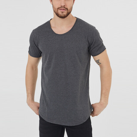 Noah Slim Fit Scoop Neck Short Sleeve T-Shirt // Smoked (S)