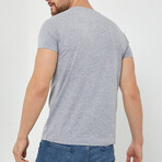 Hudson Slim Fit V-Neck Short Sleeve T-Shirt // Gray (S)