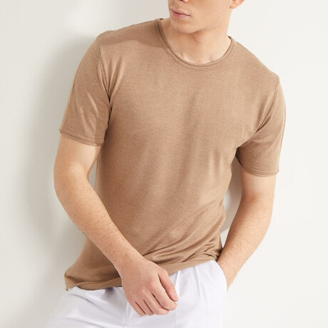 Carter Slim Fit Short Sleeve T-Shirt // Mink (S)
