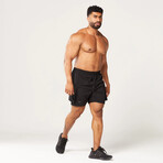 Code 2-in-1 Cargo Shorts // Black (Small)